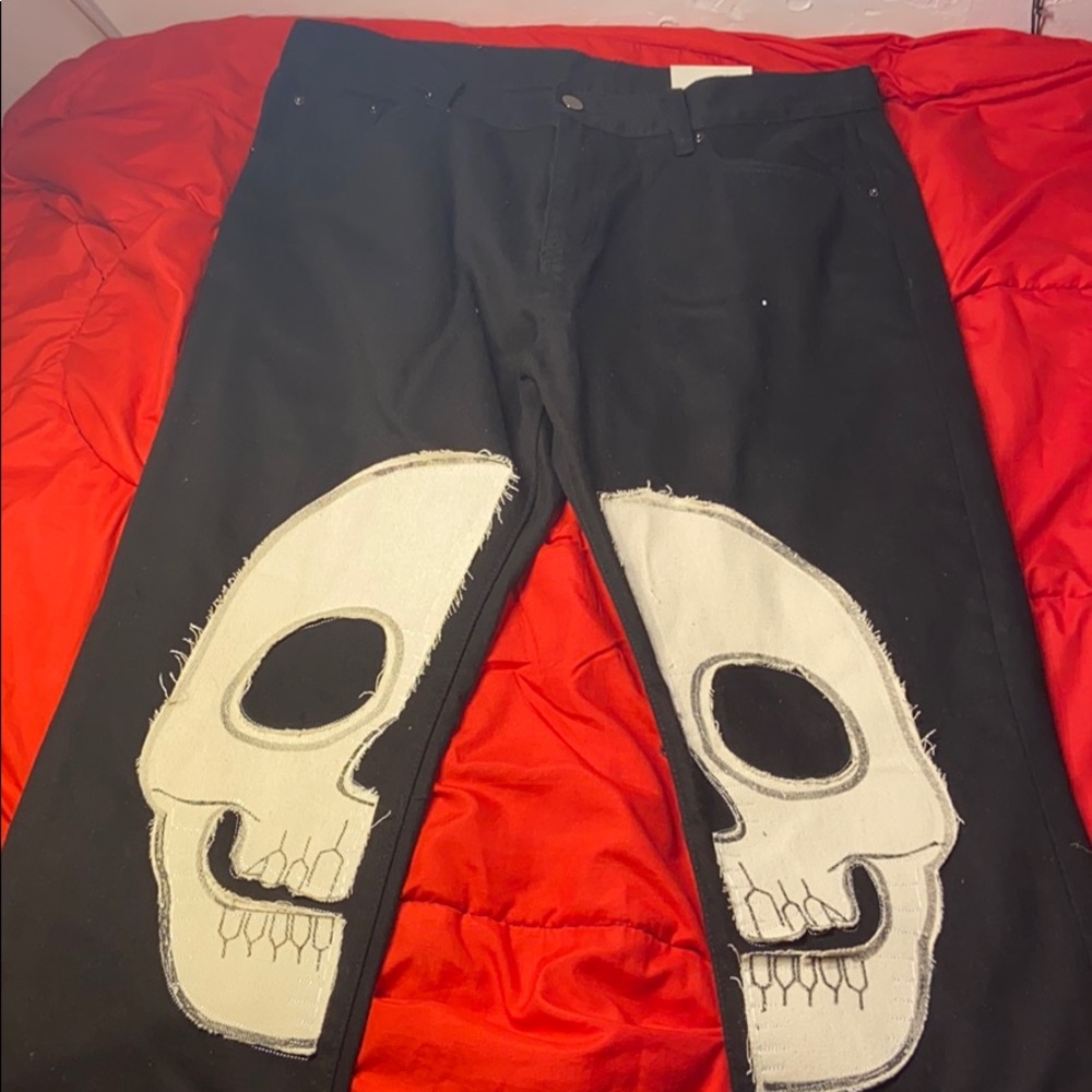 MNML SKELETON DESIGNED JEANS